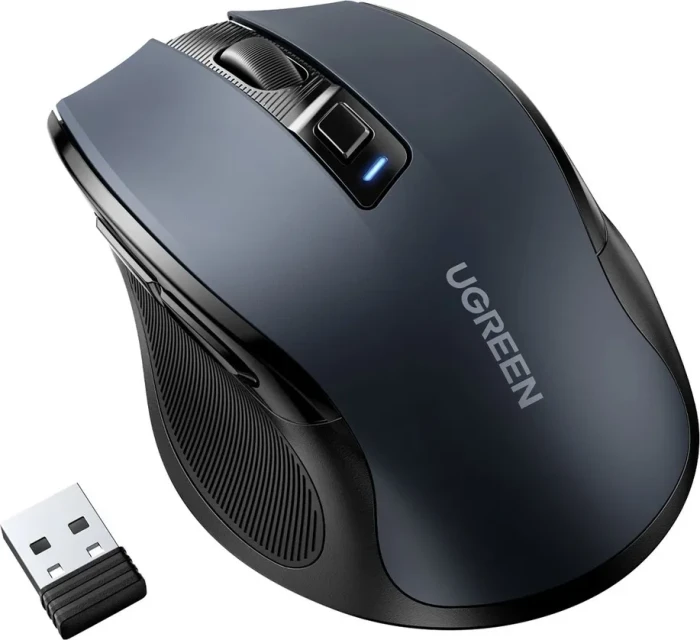 Ugreen MU006 Ergonomic Wireless Mouse, schwarz, USB/Bluetooth