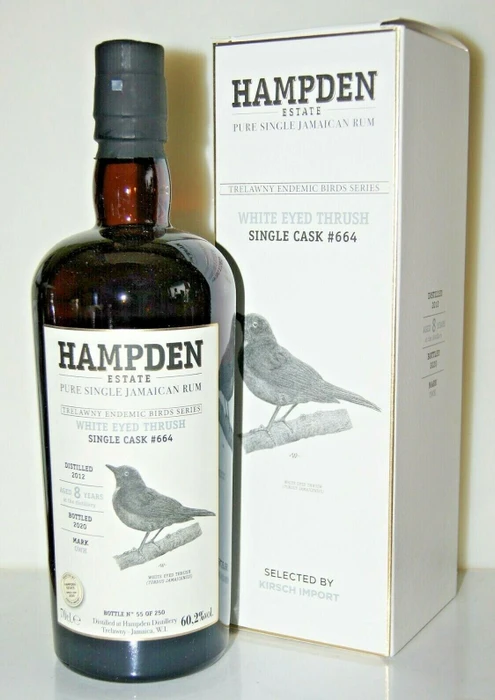 Hampden Estate Pure Single Jamaican Rum White Eyed Thrush 2012 700ml