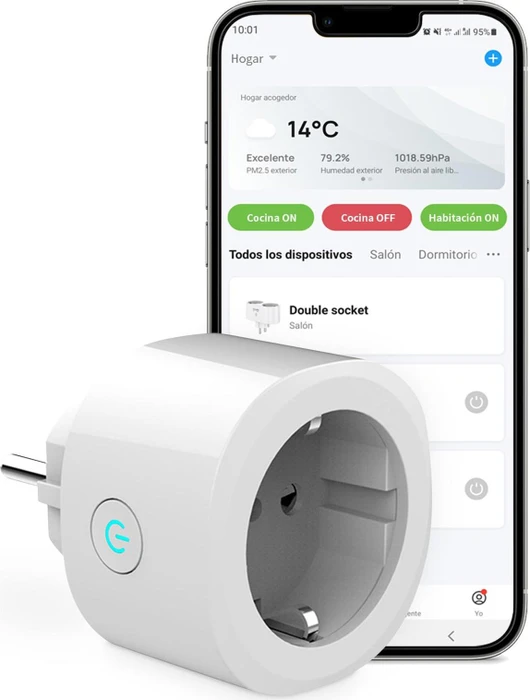 Ksix Smart Energy Mini WLAN-Steckdose, Smart-Steckdose