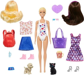 Mattel Barbie - Color Reveal Tag-Nacht Puppe mit 25 Überraschungen