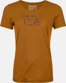Ortovox 120 Cool Tec Leaf Logo Funktionsshirt kurzarm sly fox (Damen)
