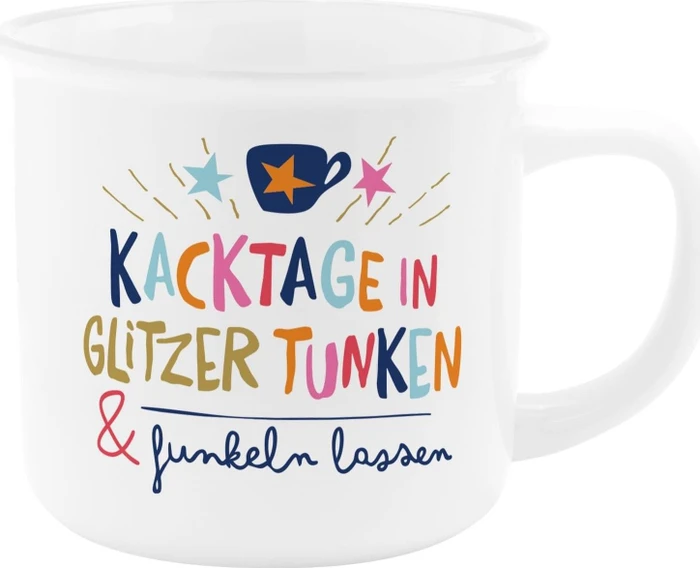 Sheepworld Kaffeebecher Kacktage in Glitzer tunken 350ml