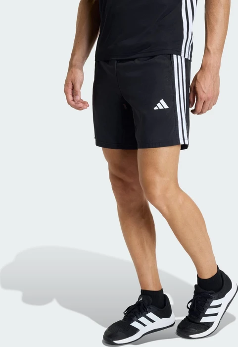 adidas Workout Essentials Base 3 Stripes Hose kurz schwarz/weiß (Herren)