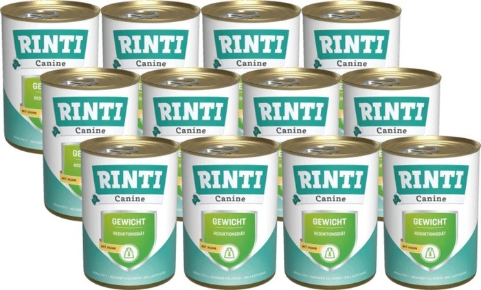 Finnern Rinti Canine Gewicht Reduktionsdiät, Huhn, 4.80kg (12x 400g)