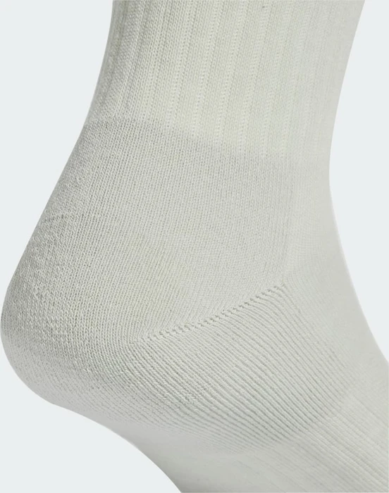 adidas 3-Streifen Cushioned Crew Socken white/wonder silver, 3 Paare