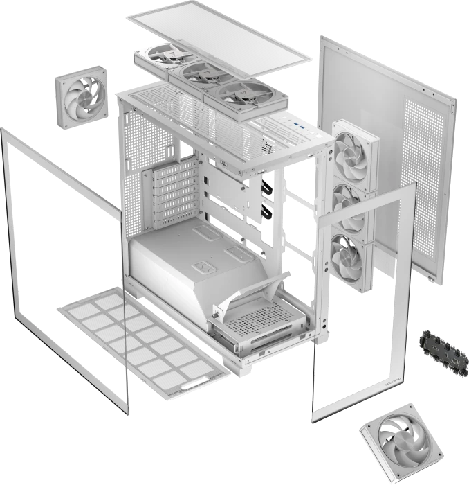 Modecom Volcano Stellar ARGB 8F White, Glasfenster