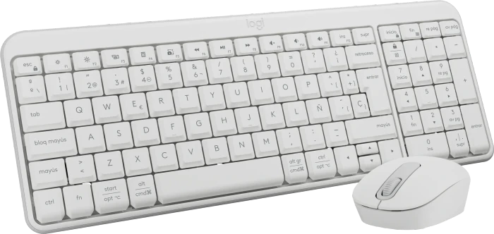 Logitech MK250 Compact Wireless Combo Off-White, Bluetooth, ES