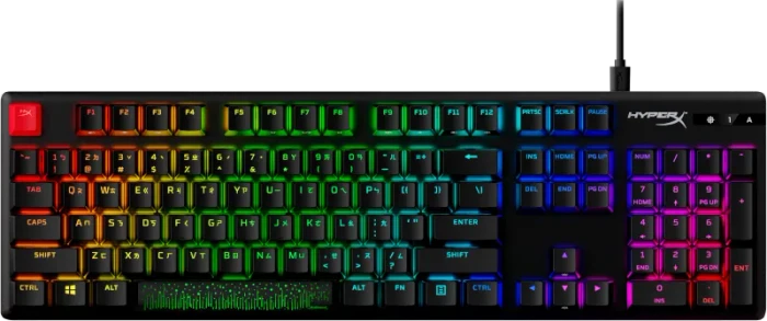 HP HyperX Alloy Origins PBT, LEDs RGB, HyperX RED, USB, GR/US