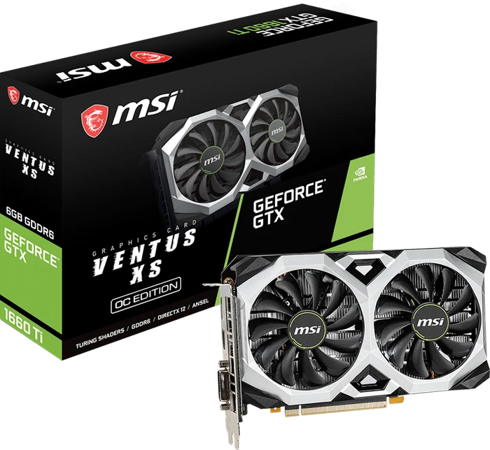 MSI GeForce GTX 1660 Ti Ventus XS 6G OCV1, 6GB GDDR6, DVI, HDMI, DP