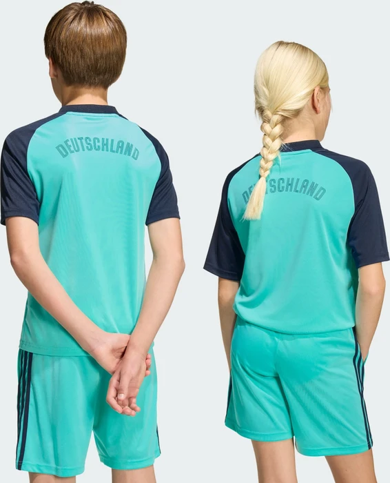 adidas FIFA WM 2026 Deutschland Auswärts Aufwärmtrikot kurzarm flash aqua (Junior)