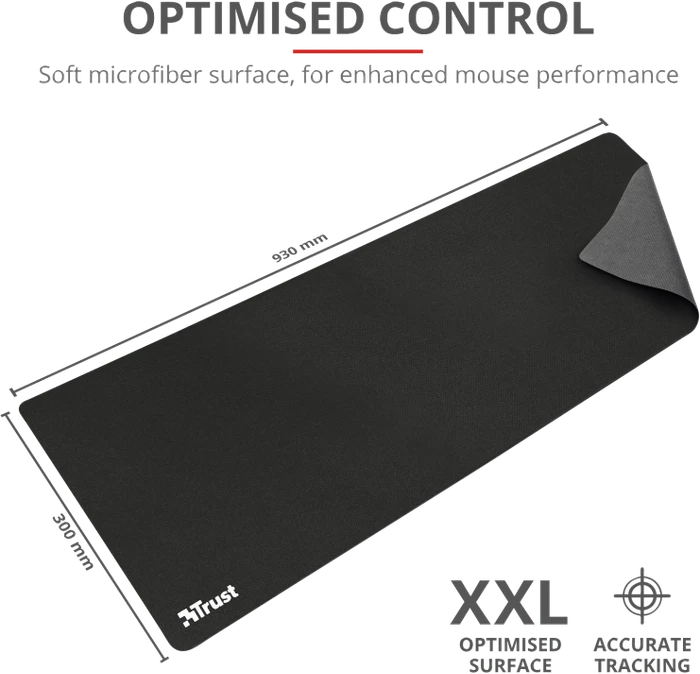 Trust Mouse Pad XXL, 930x300mm, schwarz