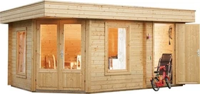 Wolff Finnhaus Maja 40-B/2 Menja 4530/2 Gartenhaus natur