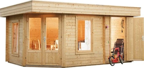 Wolff Finnhaus Maja 40-B/2 Menja 4530/2 Gartenhaus natur
