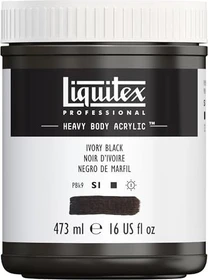 Liquitex Professional Heavy Body Acrylic ivory black, 473ml