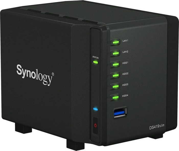 Synology DiskStation DS419slim 6TB, 512MB RAM, 2x RJ-45 1000Base-T, 2x USB-A 3.0