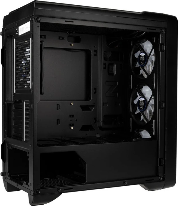 Zalman M3 Plus RGB, schwarz, Glasfenster