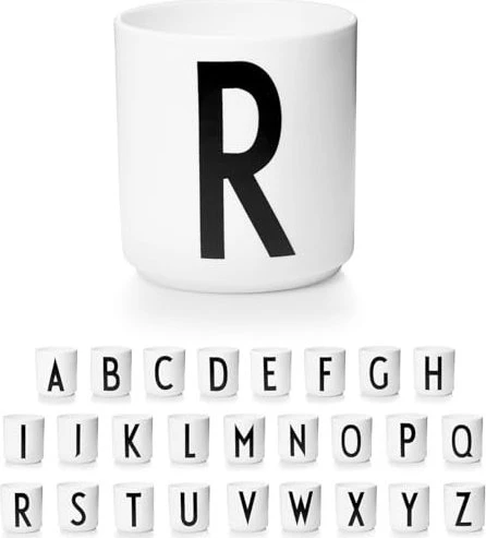 Design Letters Persönlicher Porzellanbecher A-Z Buchstabe R 250ml