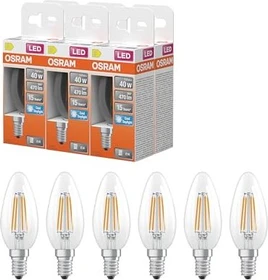 Osram Ledvance LED Retrofit Star Classic B 40 Filament 3.4W/865 E14 klar, 6 Stück