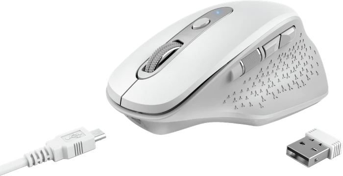 Trust Ozaa Rechargeable Wireless Mouse weiß, USB