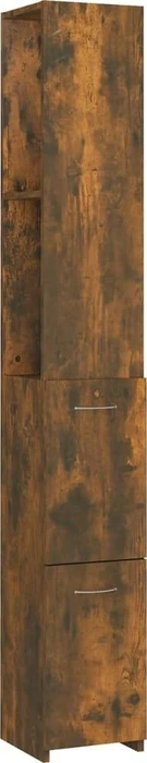 vidaXL Bad Hochschrank 25x26.5x170cm räuchereiche