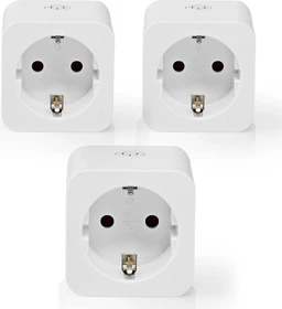 Nedis WLAN Smart-Stecker, 3680W, Typ F, Smart-Steckdose, 3er-Pack (WIFIP121FWT3)