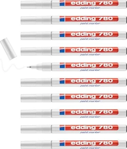 edding 780 Lackmarker weiß, 10er-Pack