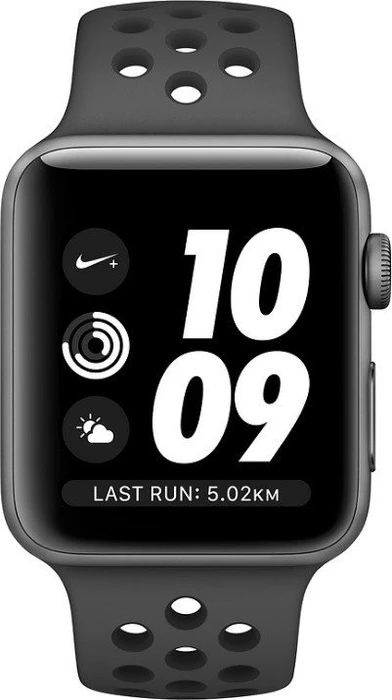 Apple Watch Nike+ Series 3 (GPS) Aluminium 42mm grau mit Sportarmband anthrazit/schwarz