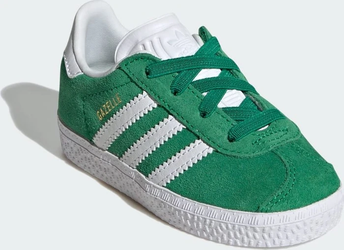 adidas Gazelle Comfort Closure Elastic Laces green/cloud white/gold metallic (Junior)