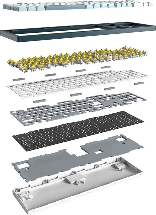 Montech MKey, Freedom, Fullsize, LEDs RGB, hot-swap, Gateron G Pro 2.0 YELLOW, USB, DE