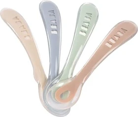 Beaba Kinderlöffel zweites Lebensjahr velvet grey/sage green, 4 Stück