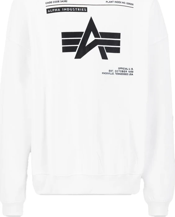 Alpha Industries Logo BP Sweatshirt weiß (Herren)
