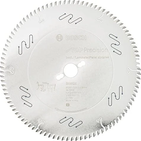 Bosch Professional Top Precision Best for Laminated Panel Abrasive Kreissägeblatt 96Z, 300x2.2x30mm, 1 Stück