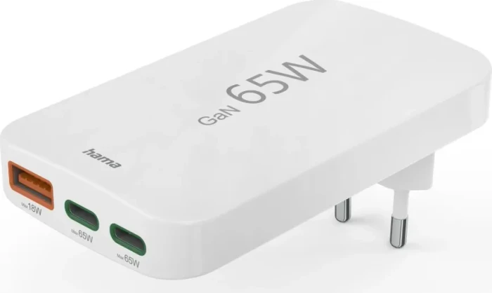 Hama Schnellladegerät 2x USB-C 1x USB-A PD 65W weiß