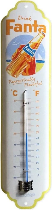 Nostalgic Art Retro Thermometer Fanta Bottle Beach, analog