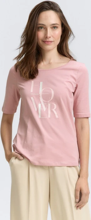 Tom Tailor Print T-Shirt kurzarm morning pink (Damen)