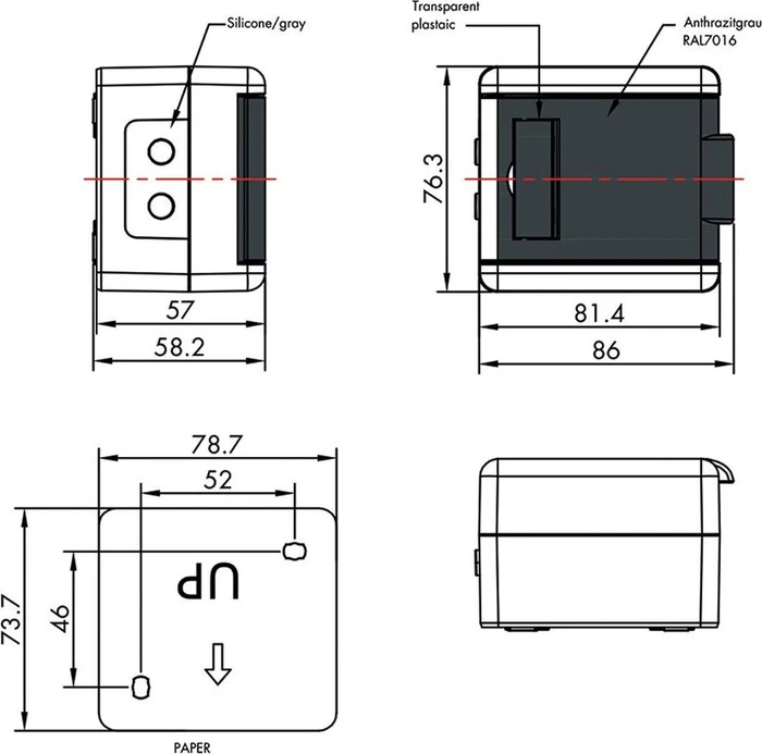 Roline / Secomp Value Outdoor Wandgehäuse für Keystone Module, grau, 2-Port
