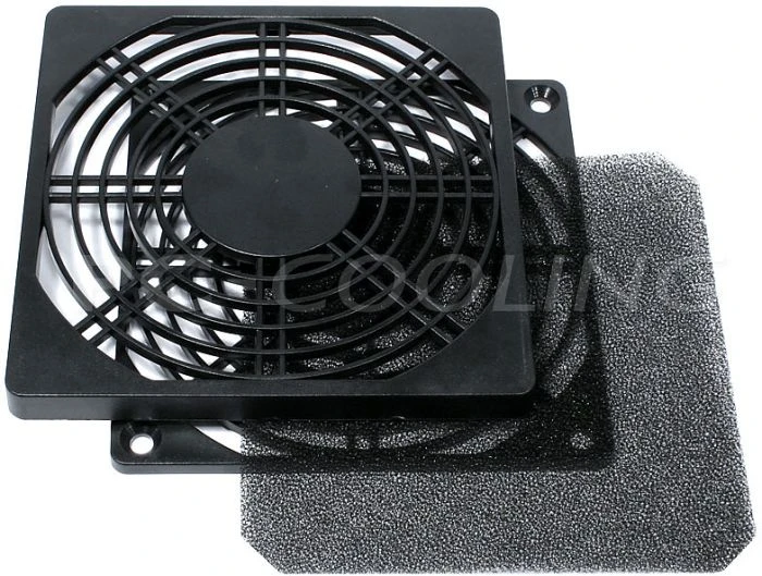 Cooltek Kunststoff-Lüftergitter mit Filter 80mm schwarz