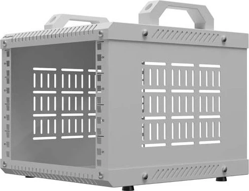 Lanberg Open Rack Series OR10 10" Open Frame Rack 4HE, 4-Pfosten, Flat Pack, IP20, RAL 7035, 300mm tief