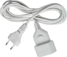 Brennenstuhl Verlängerungskabel IP20 weiß H03VVH2-F 2x0,75, Euro-Stecker, 5m