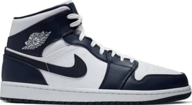 Nike Air Jordan 1 Mid white/obsidian/metallic gold (Herren)