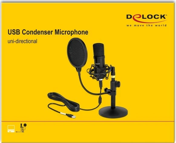 DeLOCK USB Kondensator Mikrofon Set