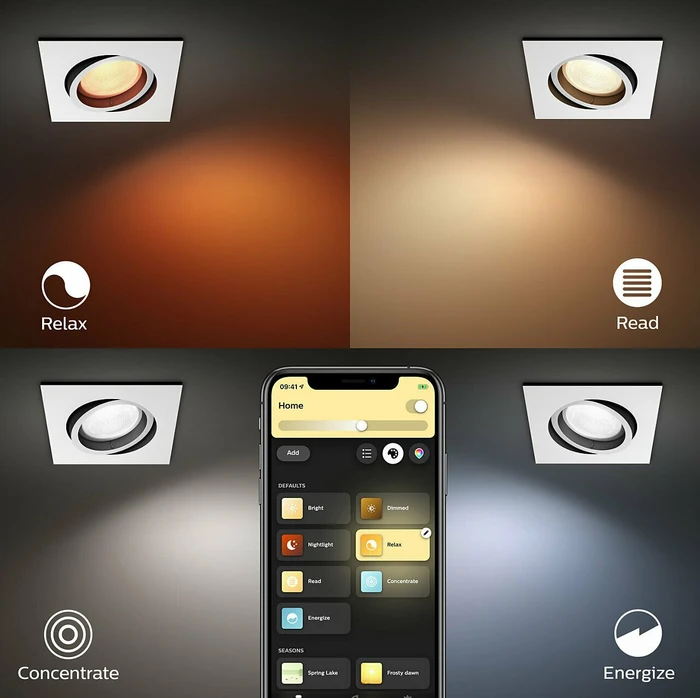 Philips Hue White and Color Ambiance Centura Einbauleuchte eckig weiß