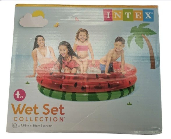 Intex 3-Ring Pool Watermelon Planschbecken rund 168x38cm