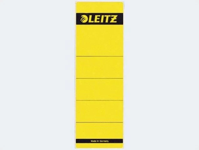 Leitz Rückenschilder für Standard-/Hartpappe-Ordner kurz/breit, gelb