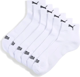 Puma Cushioned Quarter Socken weiß, 3 Paare