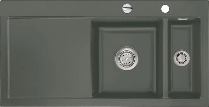 systemceram Mera 100 F Einbau Becken rechts mit Ablauffernbedienung lava