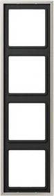 Jung Serie LS 990 Rahmen 4-fach, edelstahl