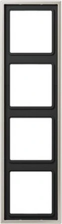 Jung Serie LS 990 Rahmen 4-fach, edelstahl