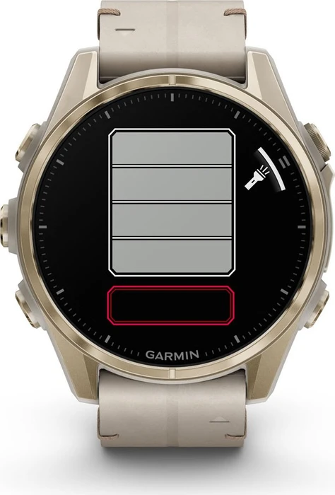 Garmin Fenix 8 43mm Sapphire soft gold/limestone leather