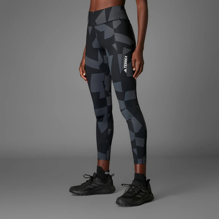 adidas Terrex Multi Printed Laufhose lang carbon/black (Damen)